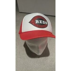 RARE Vintage 70s 80s Logo Athletic Cincinatti Reds Sparkle Terrycloth Snapback